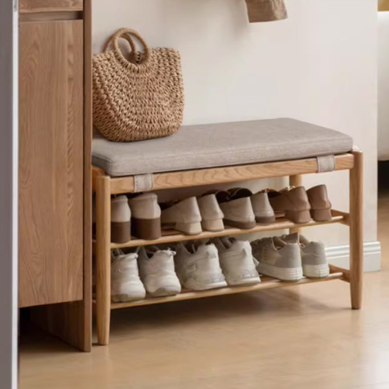 Mateo Solid American Oak Shoe Cabinet 80cm – view 2