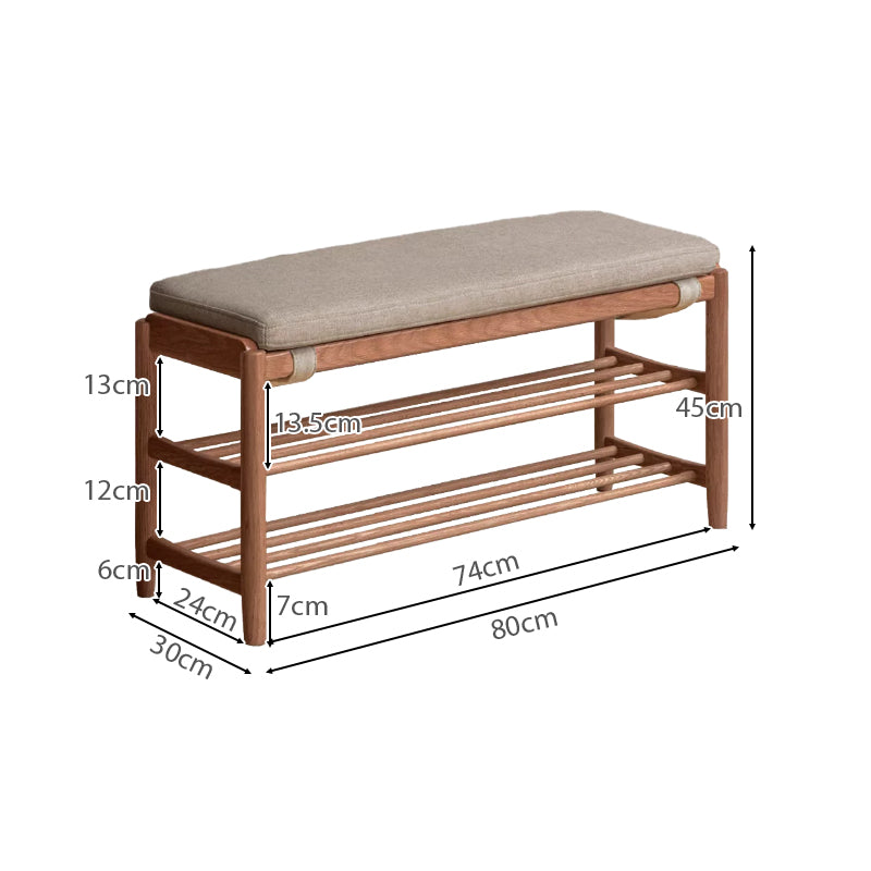 Mateo Solid American Oak Shoe Cabinet 80cm – view 8