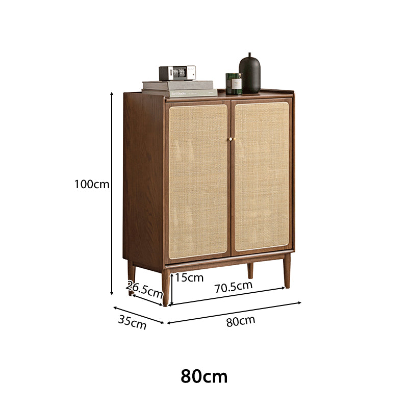 Pablo Solid American Oak Shoe Cabinet 65cm 80cm 115cm – view 12