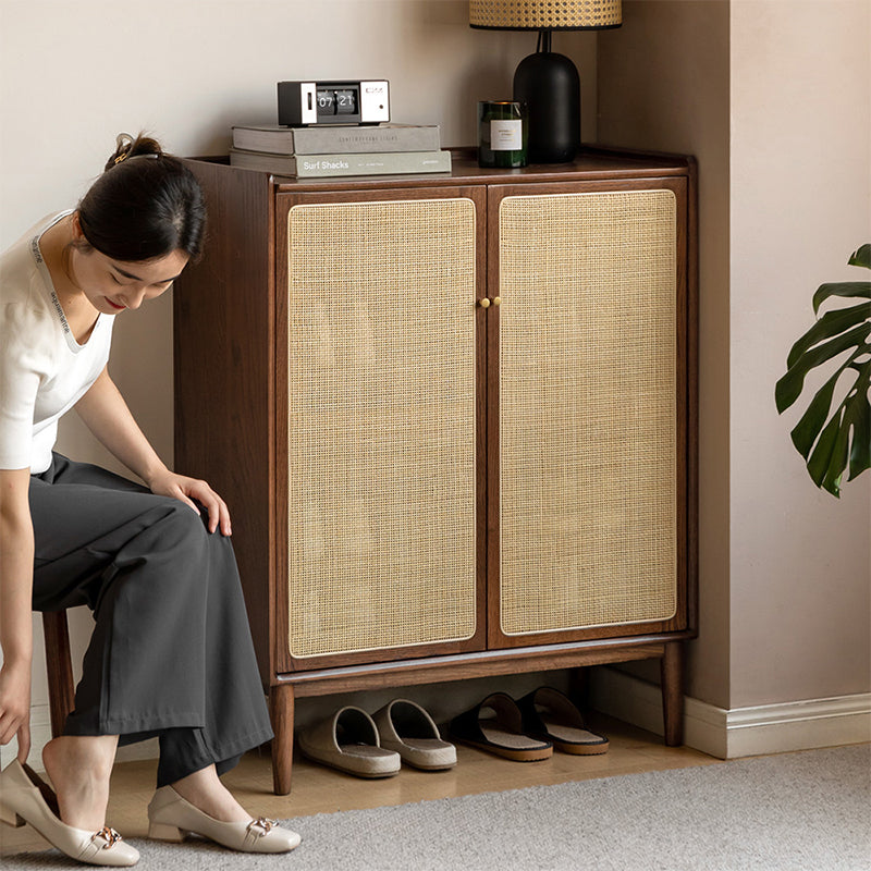 Pablo Solid American Oak Shoe Cabinet 65cm 80cm 115cm – view 3