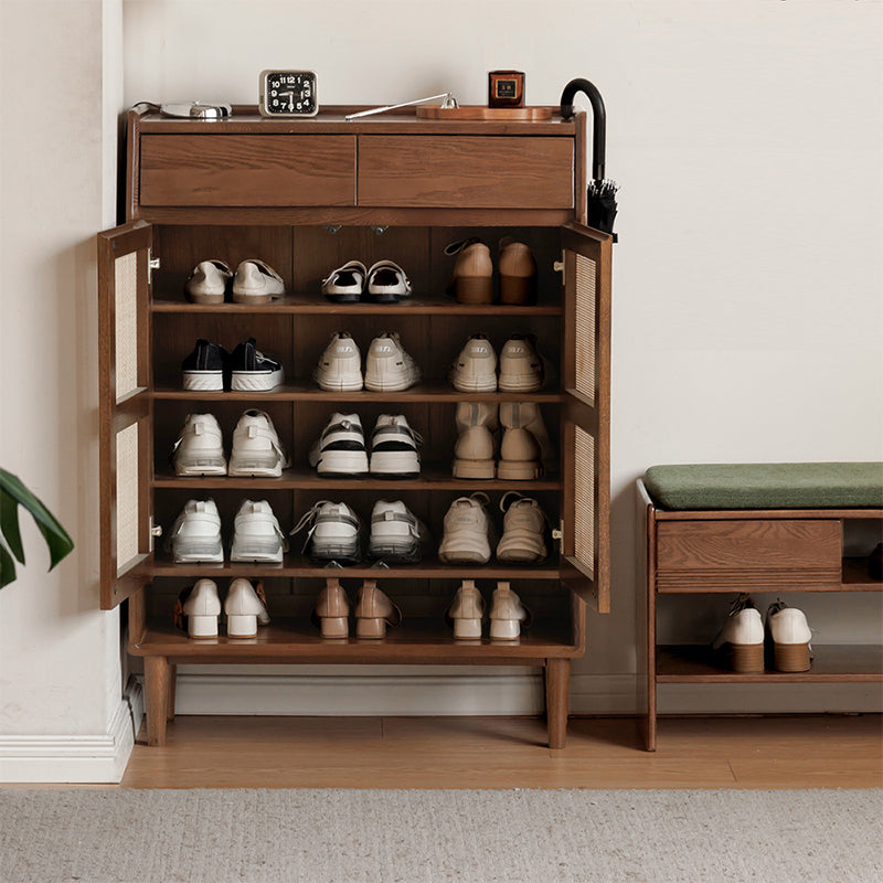 Pascal Solid American Oak Shoe Cabinet 82cm 115cm – view 12
