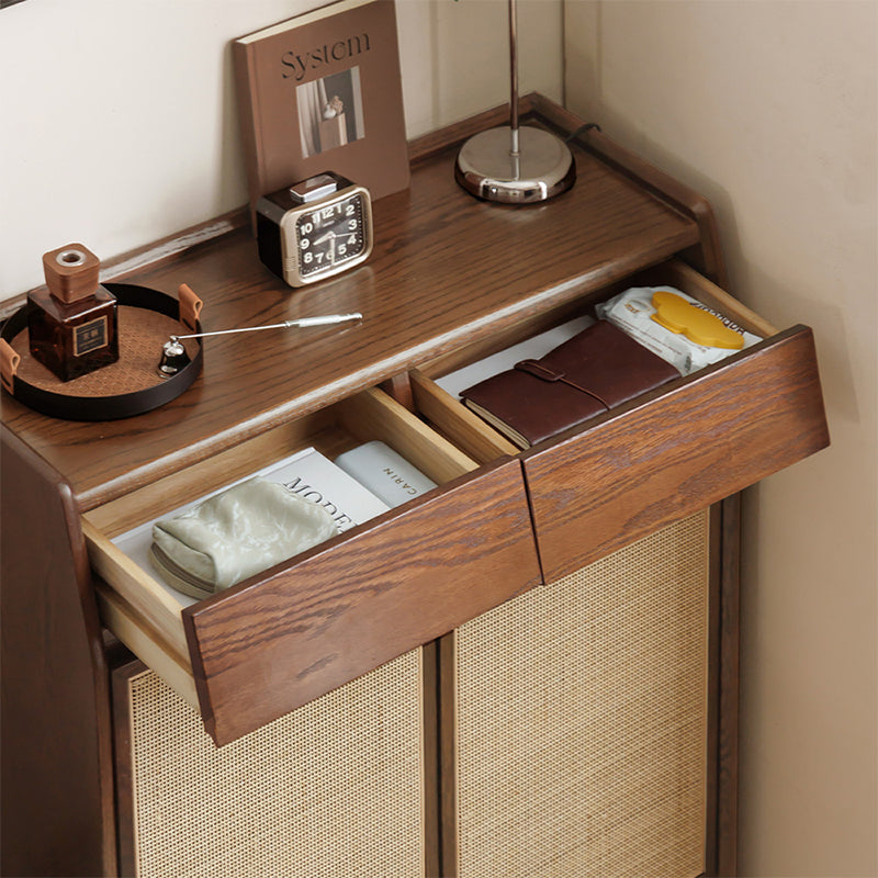Pascal Solid American Oak Shoe Cabinet 82cm 115cm – view 15
