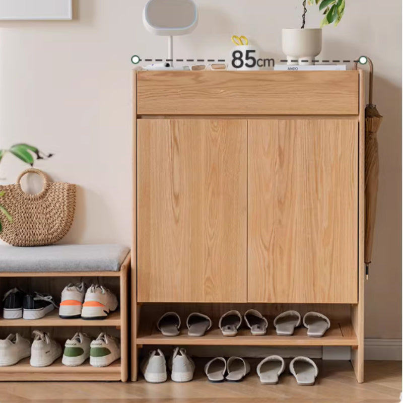 Patsy Solid American Oak Shoe Cabinet 85cm – view 16