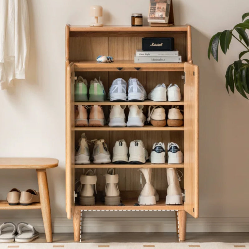 Savannah Solid American Oak Shoe Cabinet 45cm 65cm – view 2