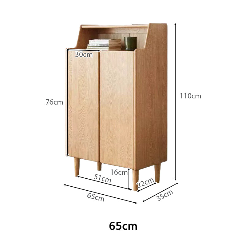 Savannah Solid American Oak Shoe Cabinet 45cm 65cm – view 9