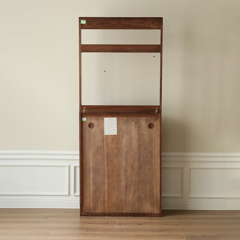 Scarlett Solid American Oak Ultra-Thin Shoe Cabinet 85cm – view 15