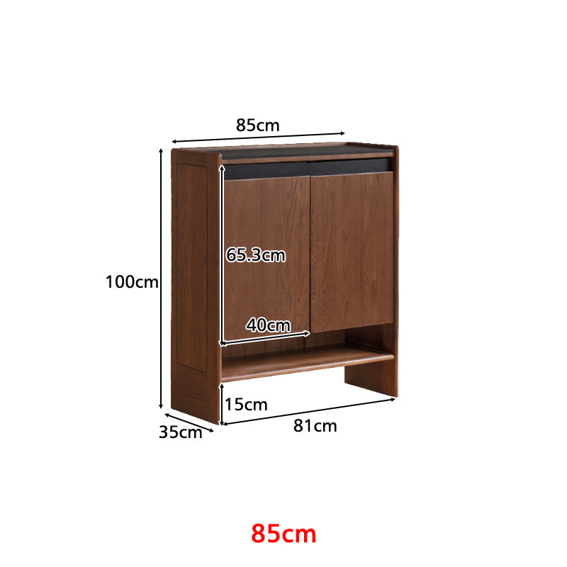 Stanley Solid American Oak 3-Door 2-Door Shoe Cabinet – view 19