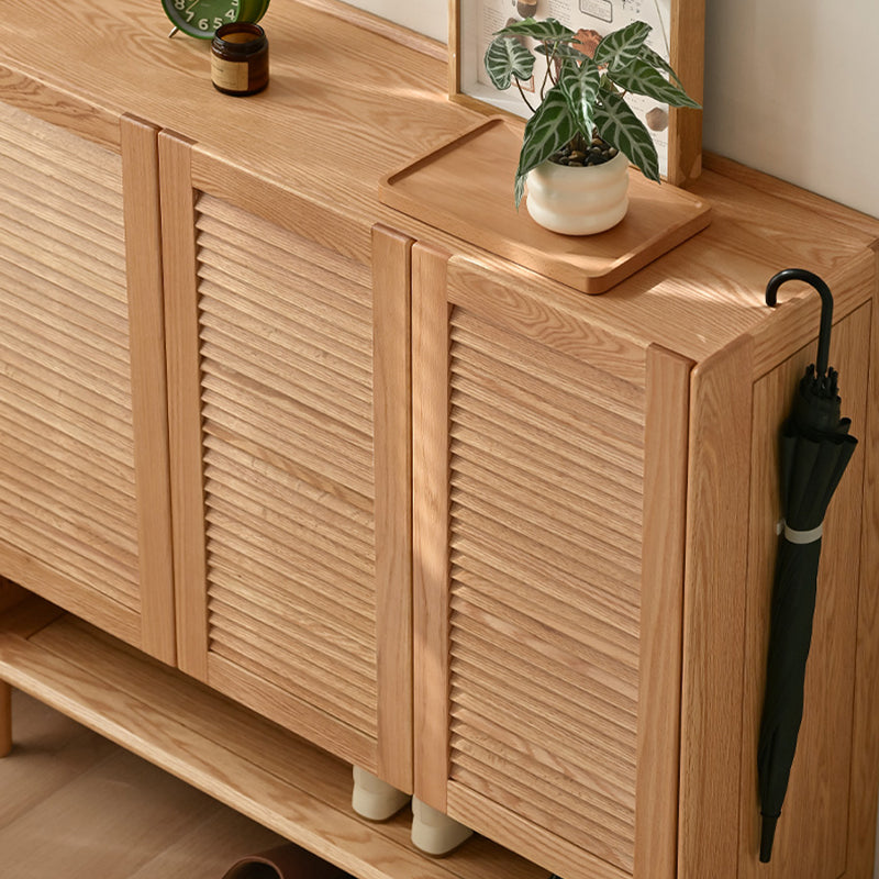 Ursula Solid American Oak 2-Door 3-Door Shoe Cabinet 75cm 110cm – view 4