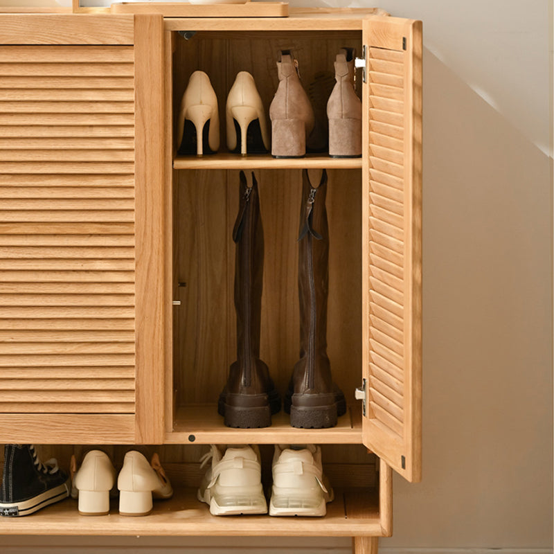 Ursula Solid American Oak 2-Door 3-Door Shoe Cabinet 75cm 110cm – view 5