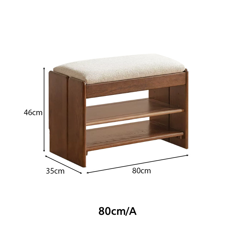 Willa Solid American Oak Shoe Cabinet 60cm 80cm – view 12