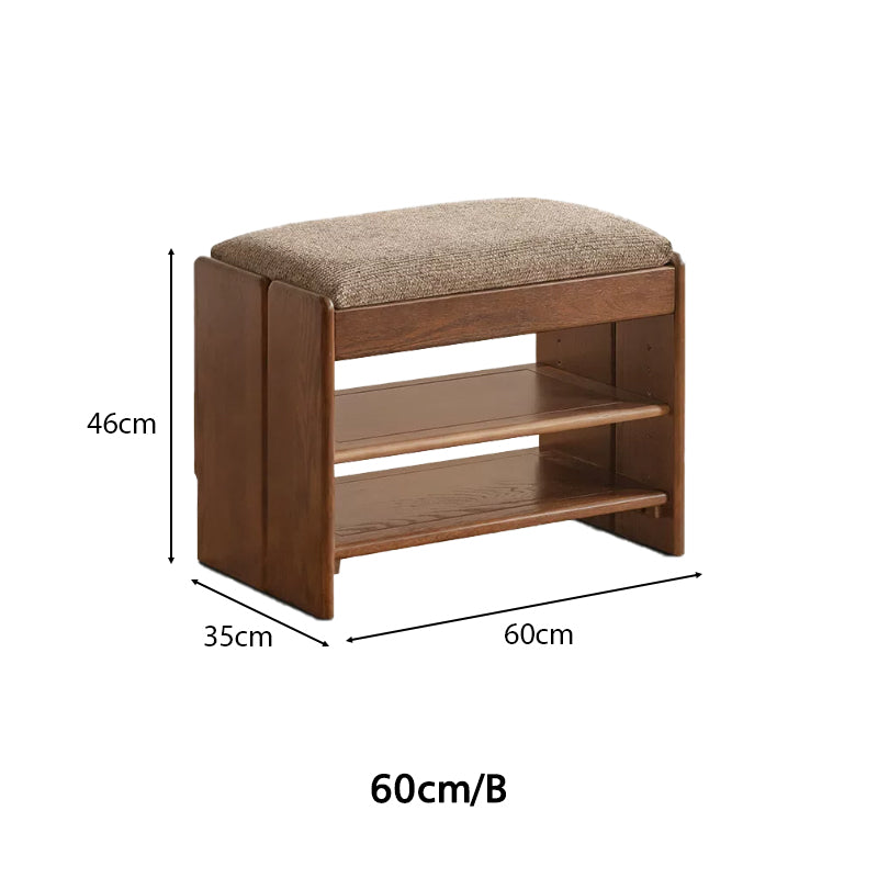 Willa Solid American Oak Shoe Cabinet 60cm 80cm – view 14