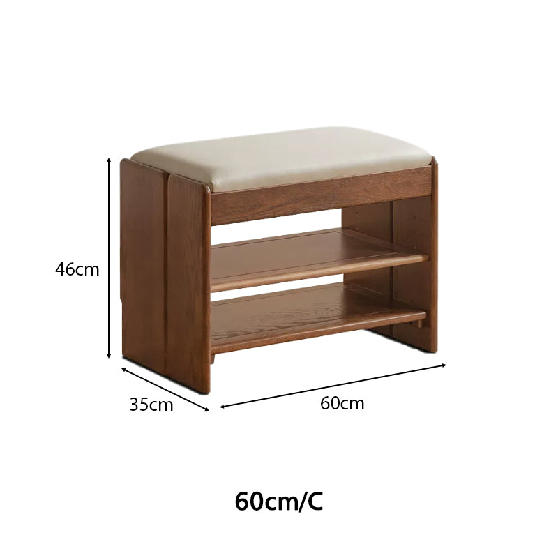 Willa Solid American Oak Shoe Cabinet 60cm 80cm – view 18