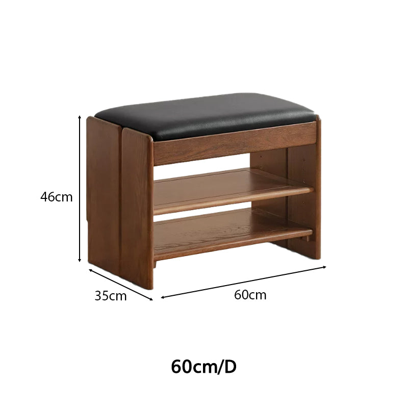 Willa Solid American Oak Shoe Cabinet 60cm 80cm – view 22