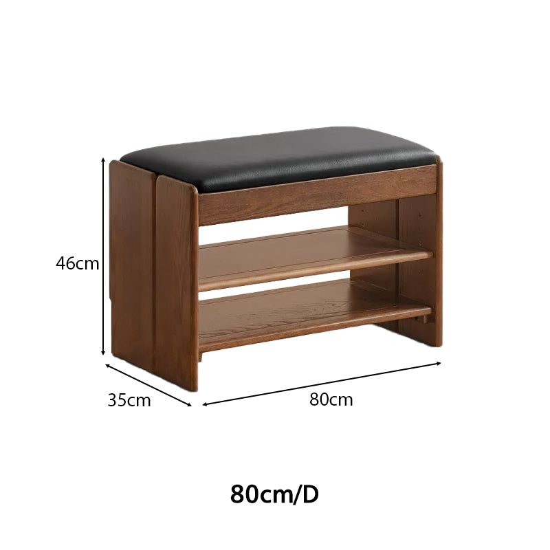 Willa Solid American Oak Shoe Cabinet 60cm 80cm – view 24