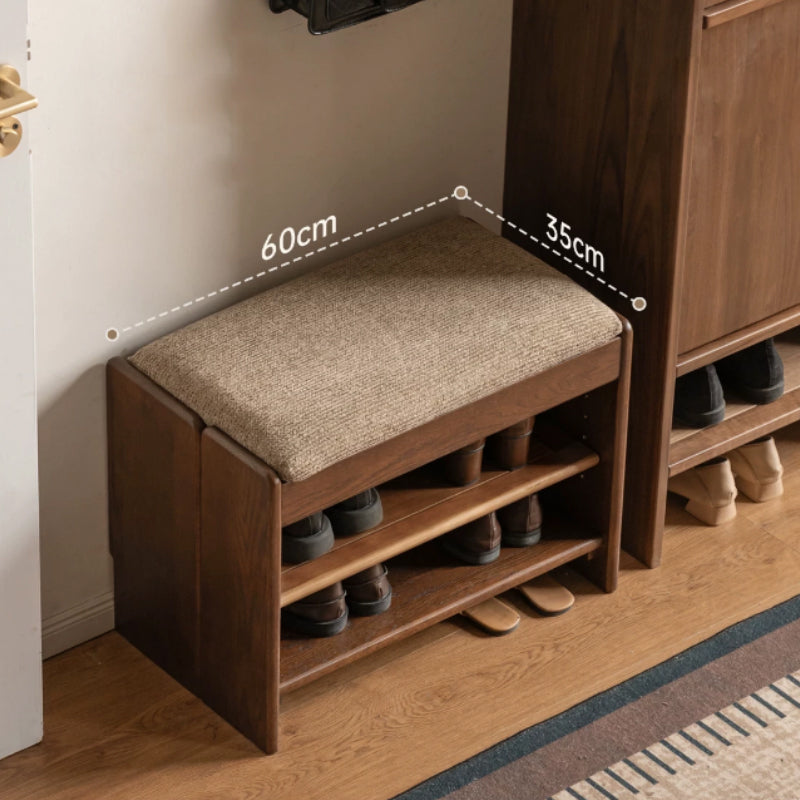 Willa Solid American Oak Shoe Cabinet 60cm 80cm – view 6