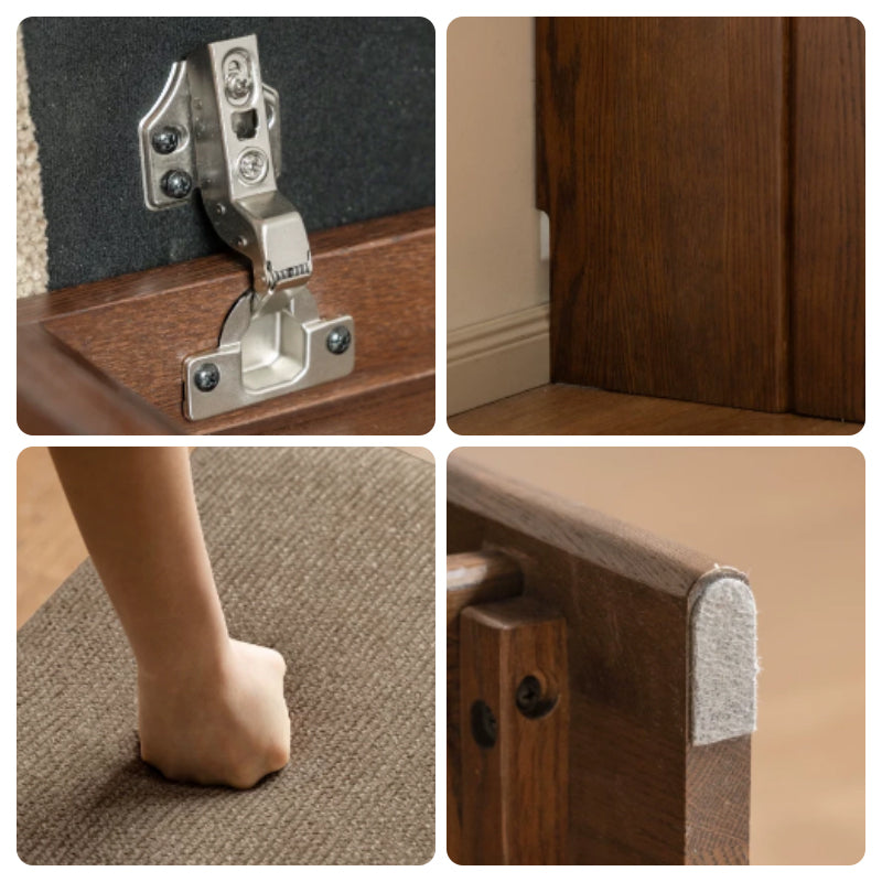 Willa Solid American Oak Shoe Cabinet 60cm 80cm – view 8