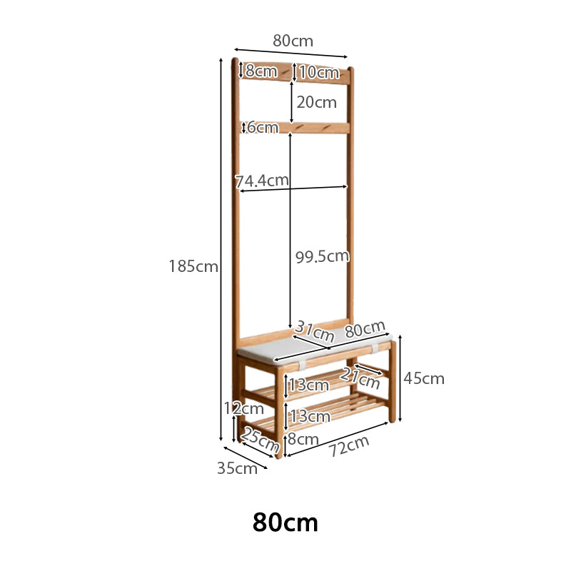 Matilda Solid American Oak Shoe Cabinet with Pinewood 60cm 80cm – view 9
