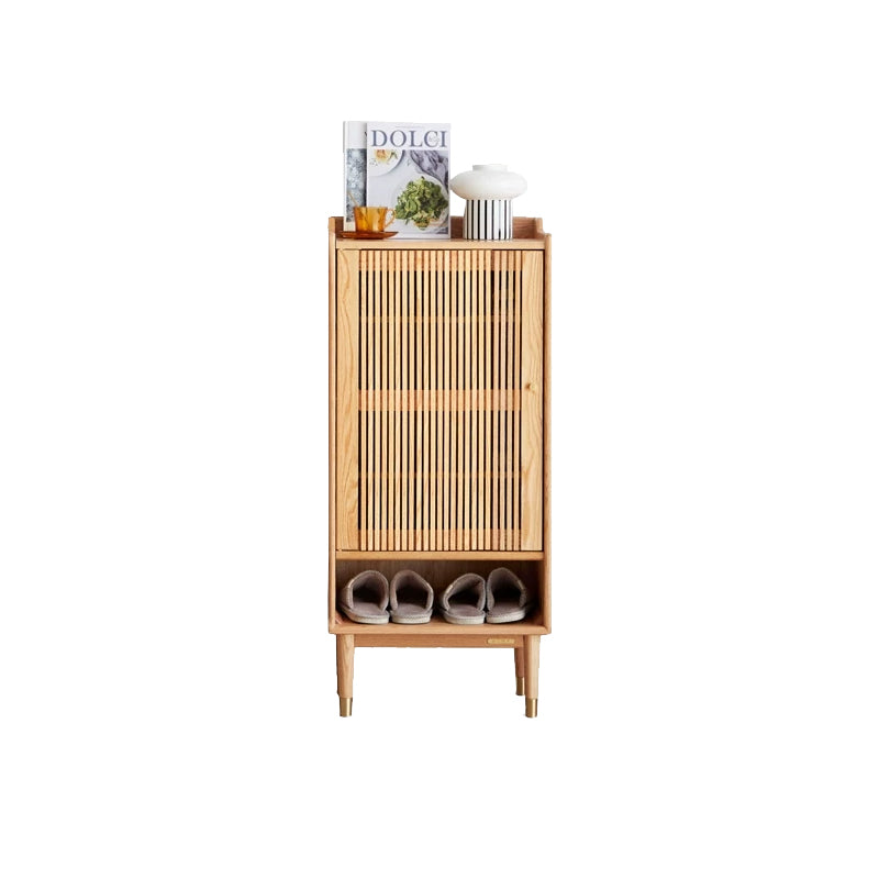 Zahra Solid American Oak Slatted Shoe Cabinet 48cm 80cm – 48cm, view 7