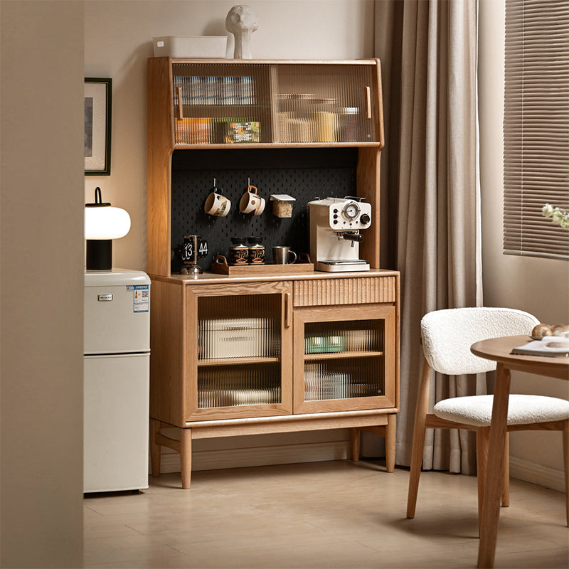 Uri Solid American Oak Sideboard 85cm 100cm – Natural Wood 85cm, Natural Wood 100cm