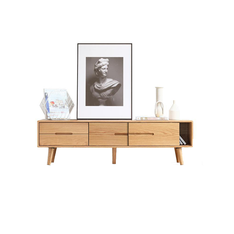 Daubs Solid American Oak Sliding-Door TV Unit 150cm 180cm – Natural Wood 150cm, view 19
