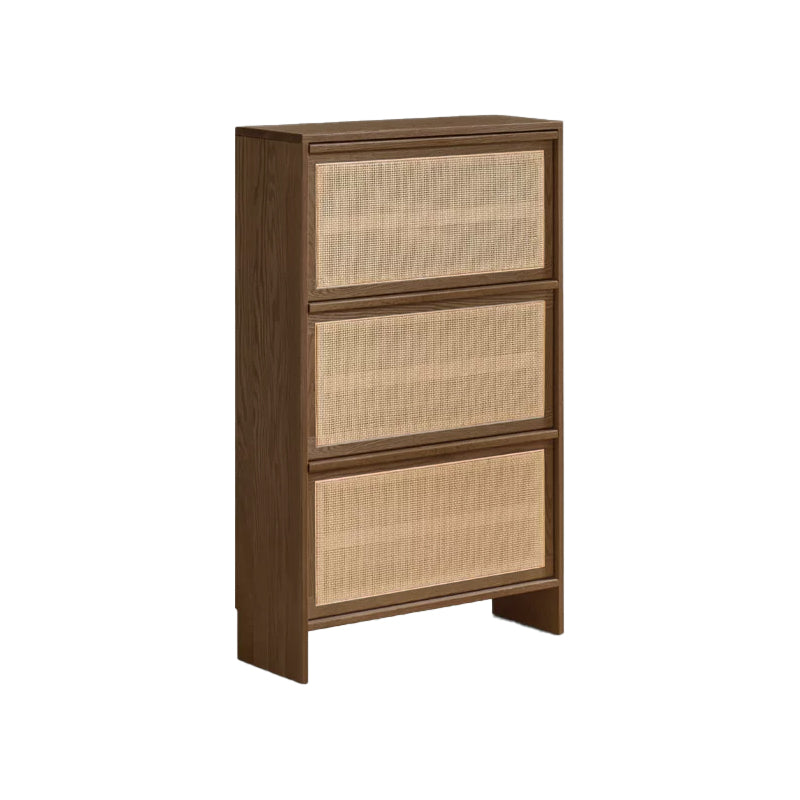 Adonis Solid American Oak Ultra-Thin Shoe Cabinet 65cm 80cm – 65cm, view 9