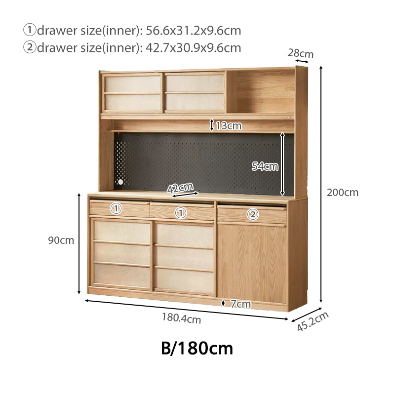 Adelina Solid Ash Multi-Drawer Sideboard 150cm 180cm – view 7