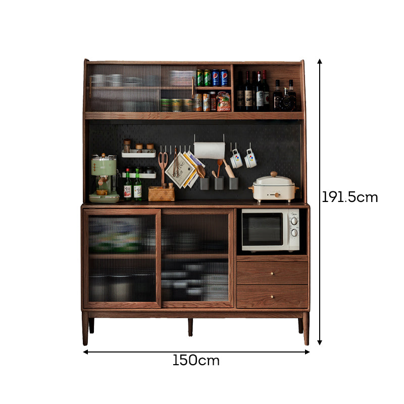 Keedy Solid Ash Sideboard Glass Display Cupboard 150cm 180cm – view 13
