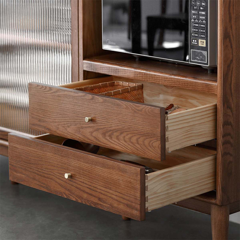 Keedy Solid Ash Sideboard Glass Display Cupboard 150cm 180cm – view 8