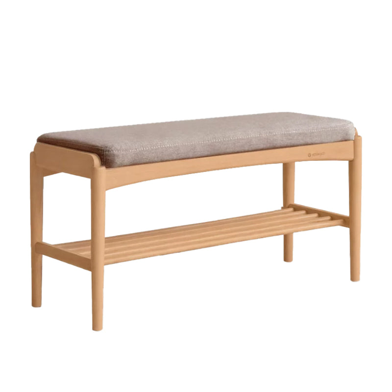 Rosalind Solid Beech Shoe Cabinet 80cm 100cm – 100cm Natural Wood & Grey, view 8