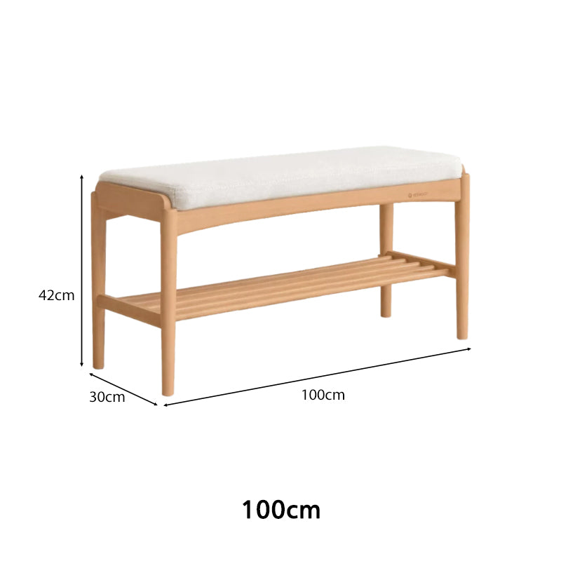 Rosalind Solid Beech Shoe Cabinet 80cm 100cm – view 13