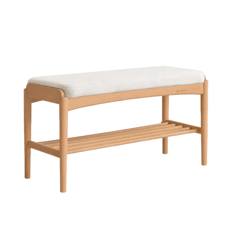 Rosalind Solid Beech Shoe Cabinet 80cm 100cm – 80cm Natural Wood & White, view 10