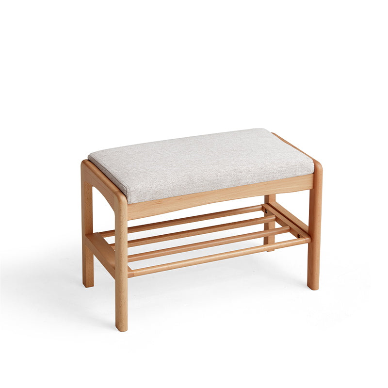 Sylvie Solid Beech Shoe Cabinet Shoe-Changing Stool – view 12