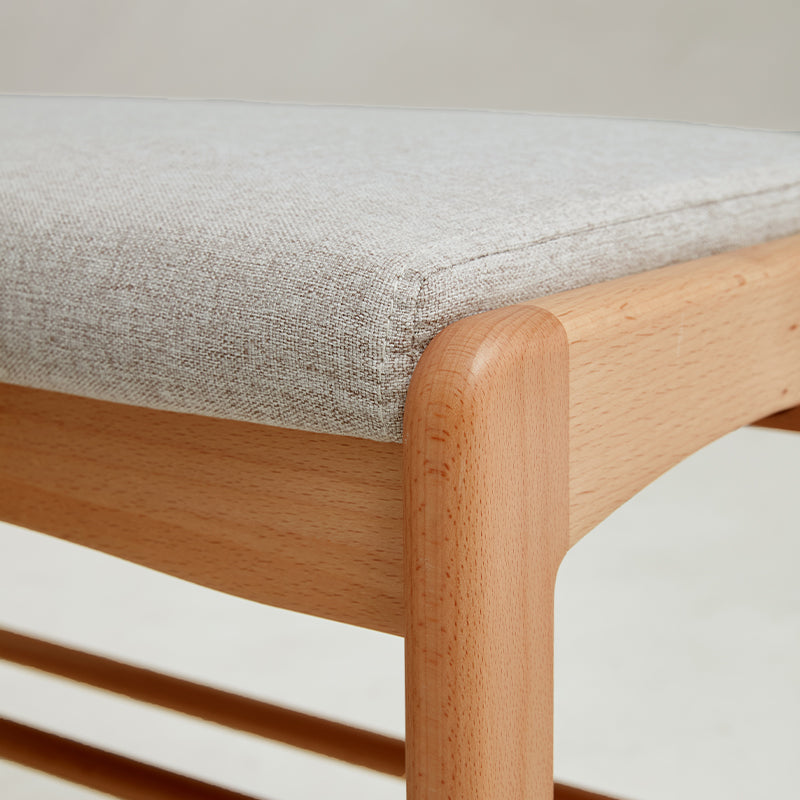 Sylvie Solid Beech Shoe Cabinet Shoe-Changing Stool – view 5
