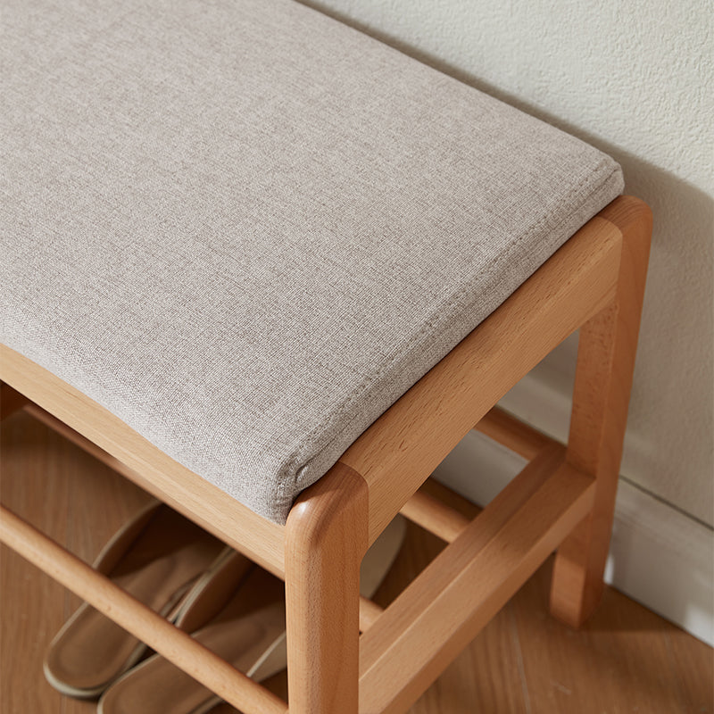 Sylvie Solid Beech Shoe Cabinet Shoe-Changing Stool – view 7