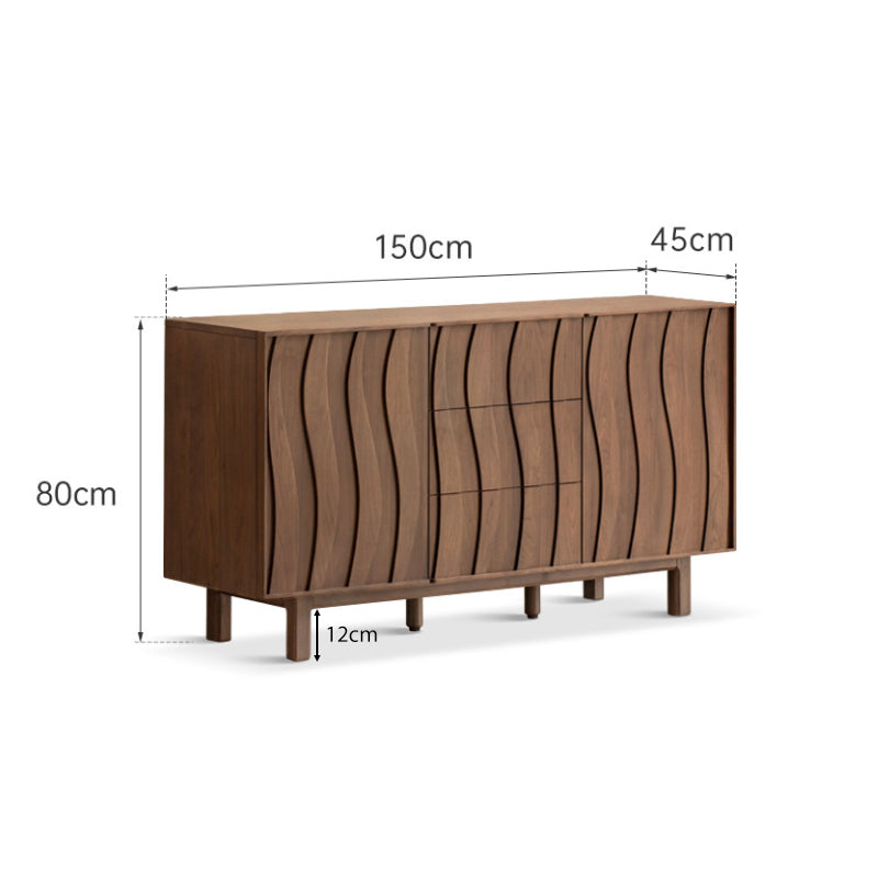 Barrett Solid Black Walnut Multi-Drawer Sideboard 1.5m 1.8m – view 13