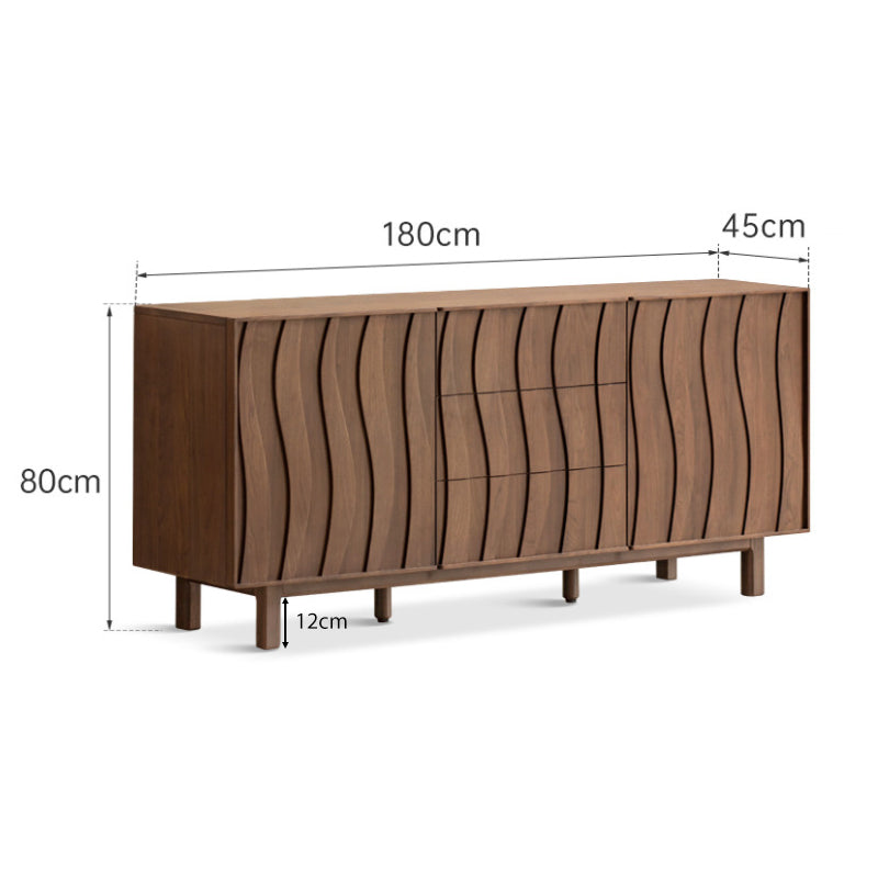 Barrett Solid Black Walnut Multi-Drawer Sideboard 1.5m 1.8m – view 15