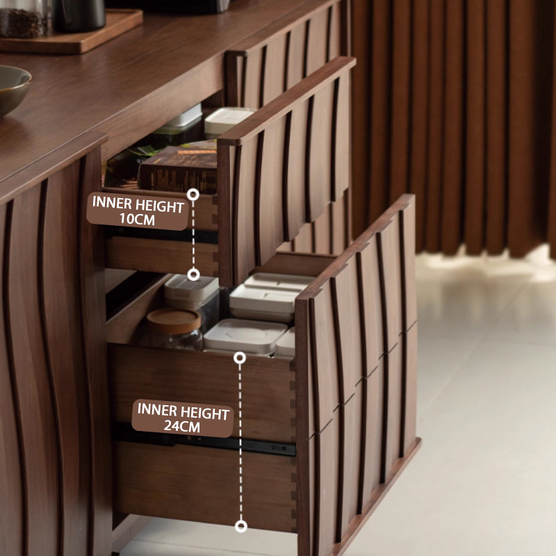 Barrett Solid Black Walnut Multi-Drawer Sideboard 1.5m 1.8m – view 7
