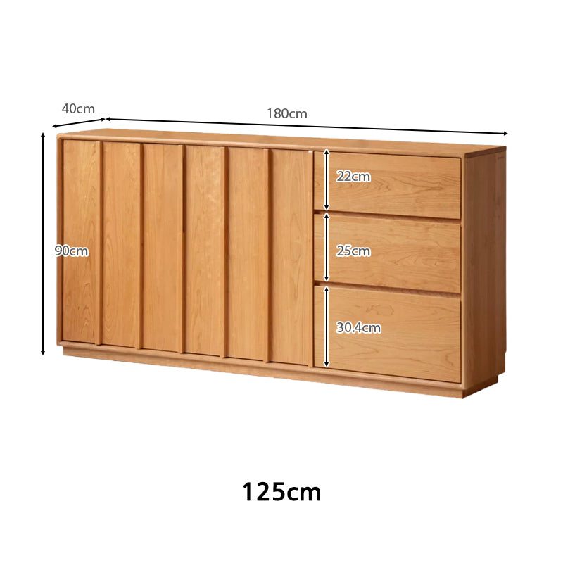 Yates Solid Cherry Multi-Drawer Sideboard 125cm 150cm 180cm – view 10