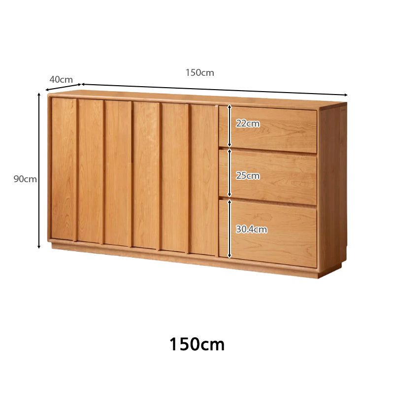 Yates Solid Cherry Multi-Drawer Sideboard 125cm 150cm 180cm – view 8