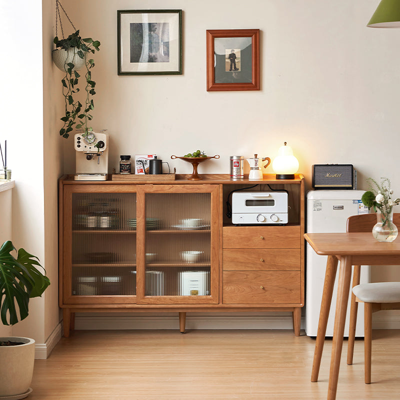 Sigrid Solid Cherry Ultra-Thin Sideboard 120cm 150cm