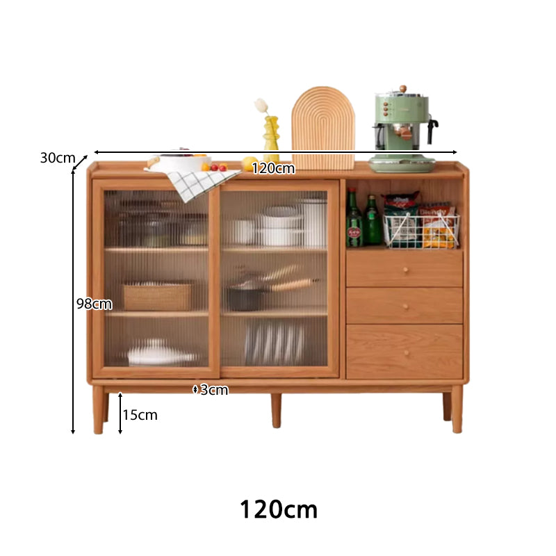 Sigrid Solid Cherry Ultra-Thin Sideboard 120cm 150cm – view 16