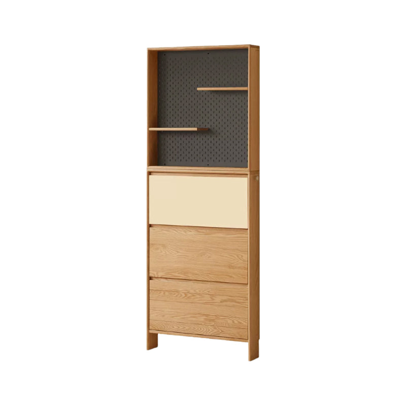Virgil Solid American Oak & Liriodendron Ultra-Thin Shoe Cabinet 80cm – B, view 13