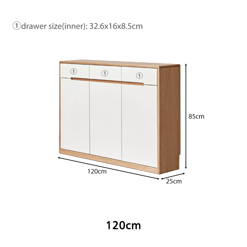 Ronan Solid American Oak and Liriodendron Ultra-Thin Sideboard 90cm 120cm 150cm – view 12