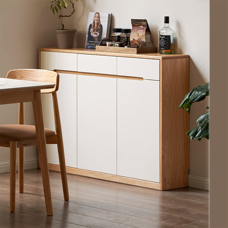 Ronan Solid American Oak and Liriodendron Ultra-Thin Sideboard 90cm 120cm 150cm – view 2