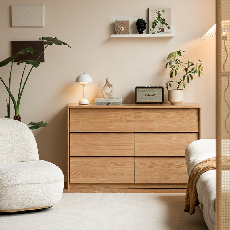 Shirley Solid Oak Chest of Drawers 5-Tier / 6-Tier – 6-Tier