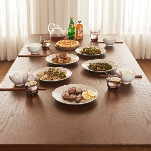 Edele Solid American Oak Dining Table in Walnut Finish 160cm / 180cm – view 2