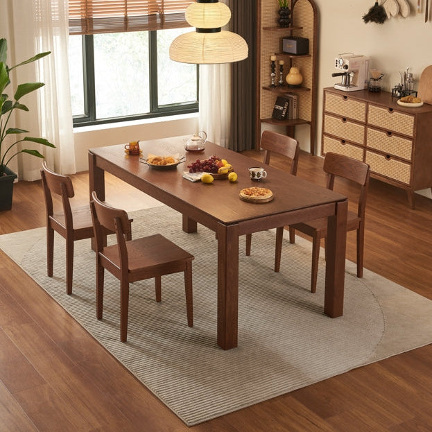 Edele Solid American Oak Dining Table in Walnut Finish 160cm / 180cm – view 7