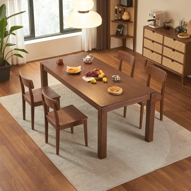 Edele Solid American Oak Dining Table in Walnut Finish 160cm / 180cm – view 8