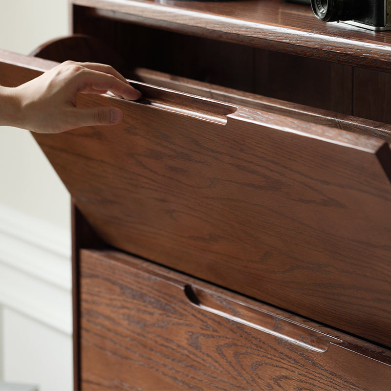 Donald Solid Oak Ultra-Thin Shoe Cabinet 85cm – view 4