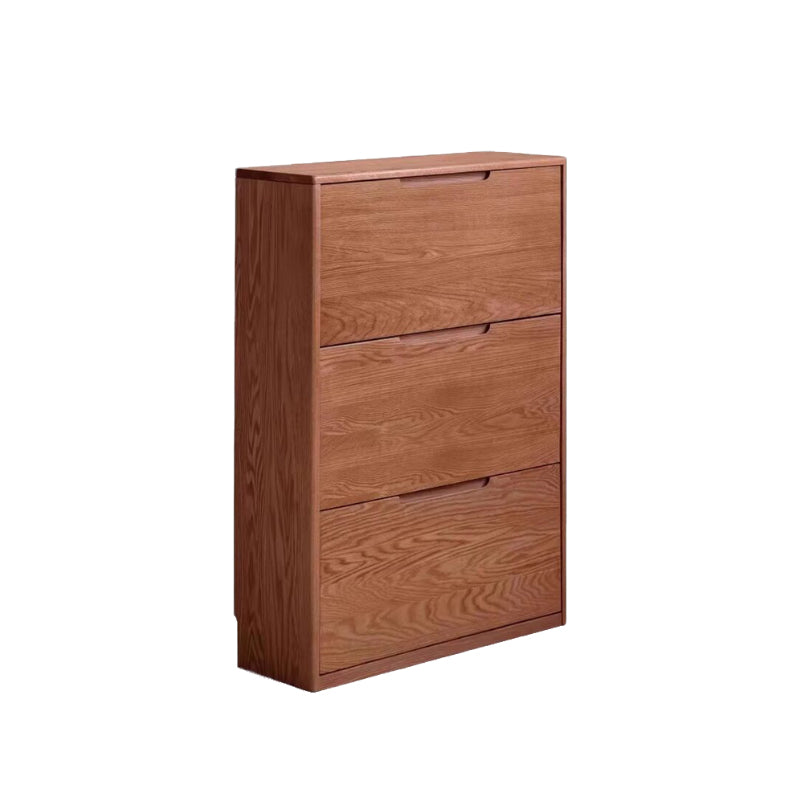 Donald Solid Oak Ultra-Thin Shoe Cabinet 85cm – view 5
